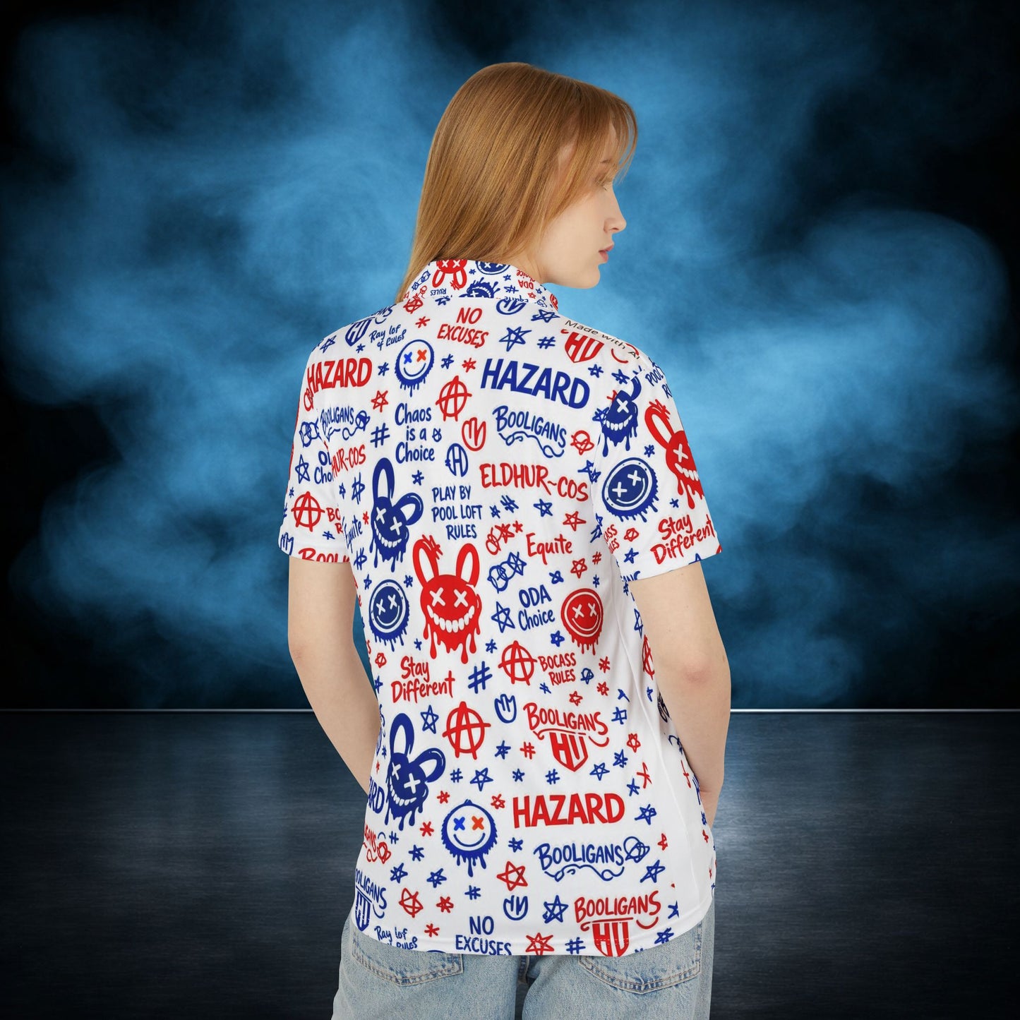 Revolt — Patriotic Hazard Graffiti Performance Polo