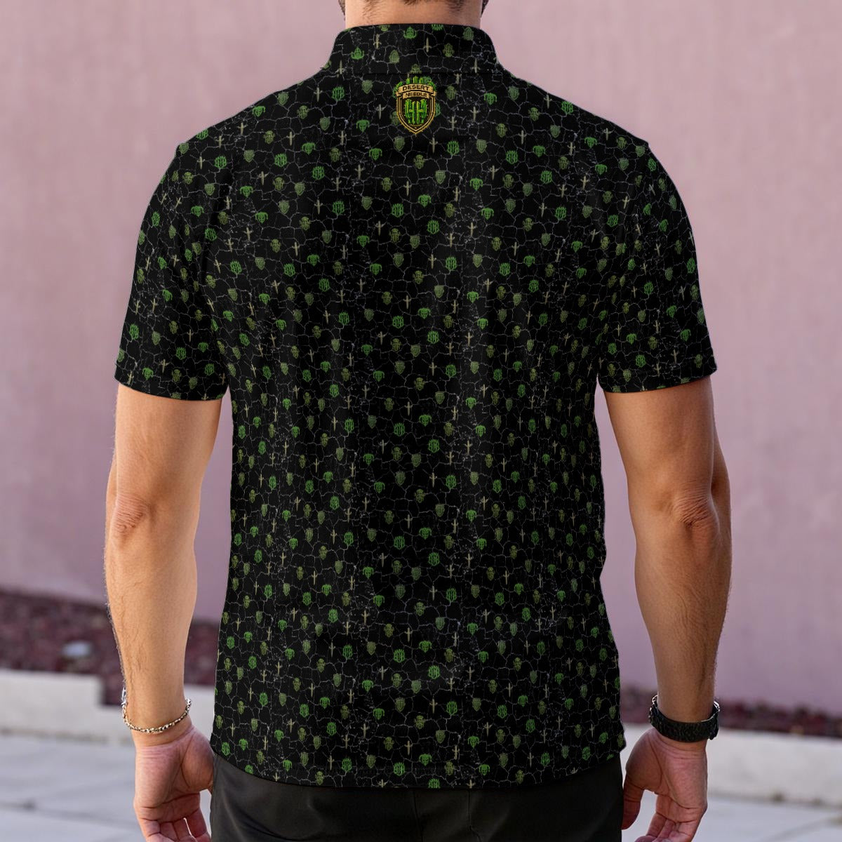 Desert Needle | Black Performance Polo