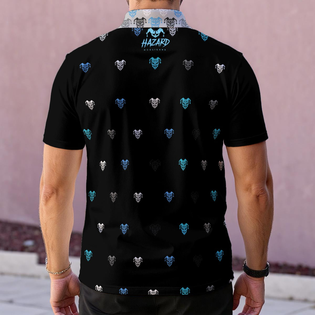 Deviant — Black/White Jester Performance Polo
