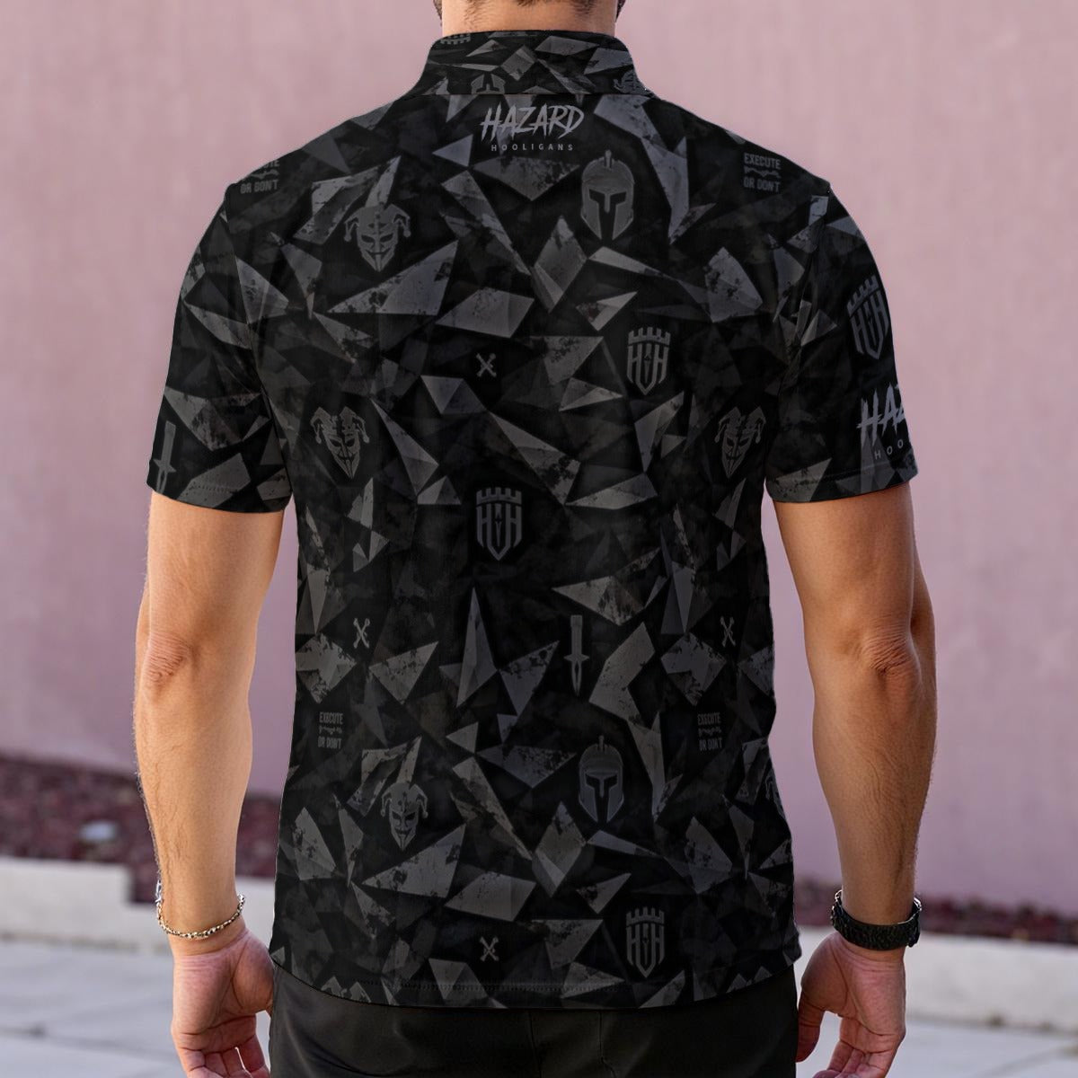 Black Ops — Black Tactical Camo Performance Polo