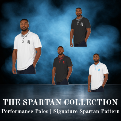 The Spartan Performance Polo | Signature Spartan Helmet