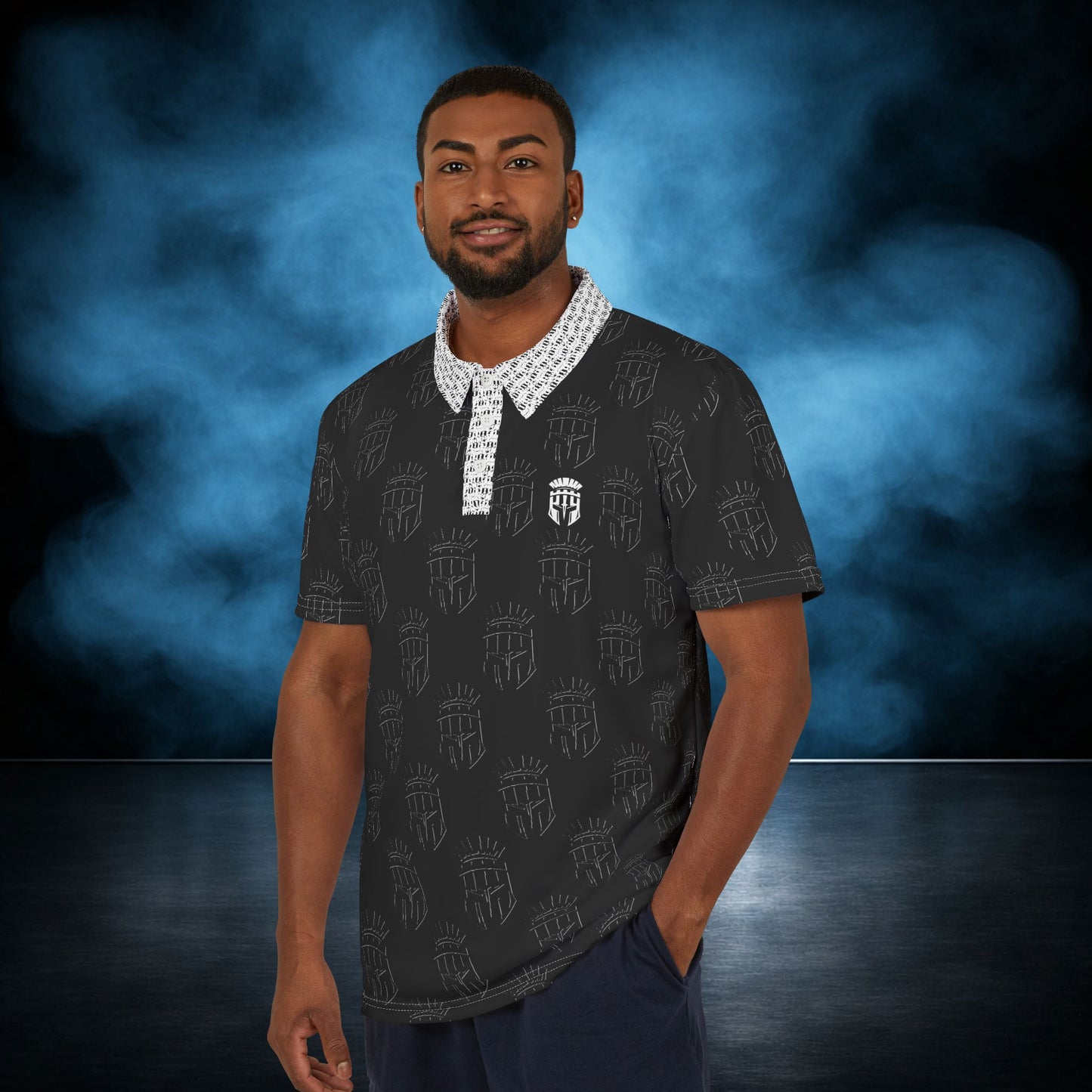 Legion — Black/White Spartan Performance Polo