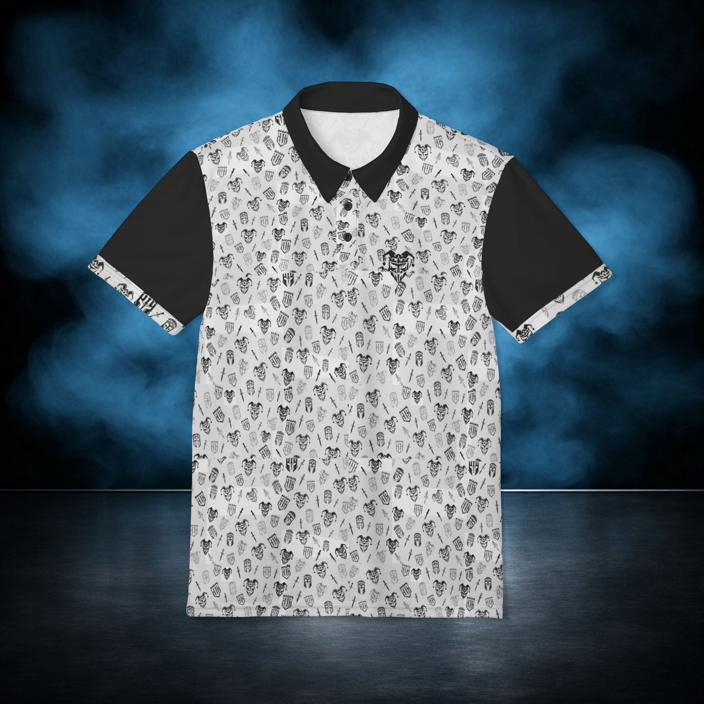 Wildcard — White/Black Jester Performance Polo