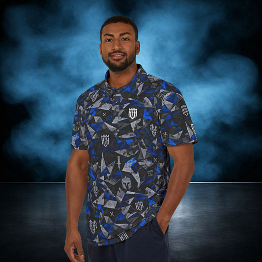 Deepwater — Blue Camo Performance Polo