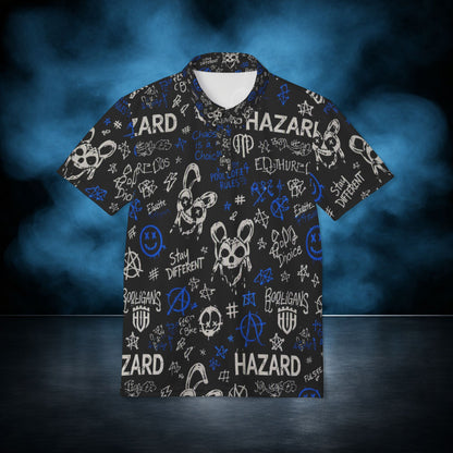 Lights Out — Blackout Hazard Graffiti Performance Polo