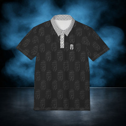 Legion — Black/White Spartan Performance Polo