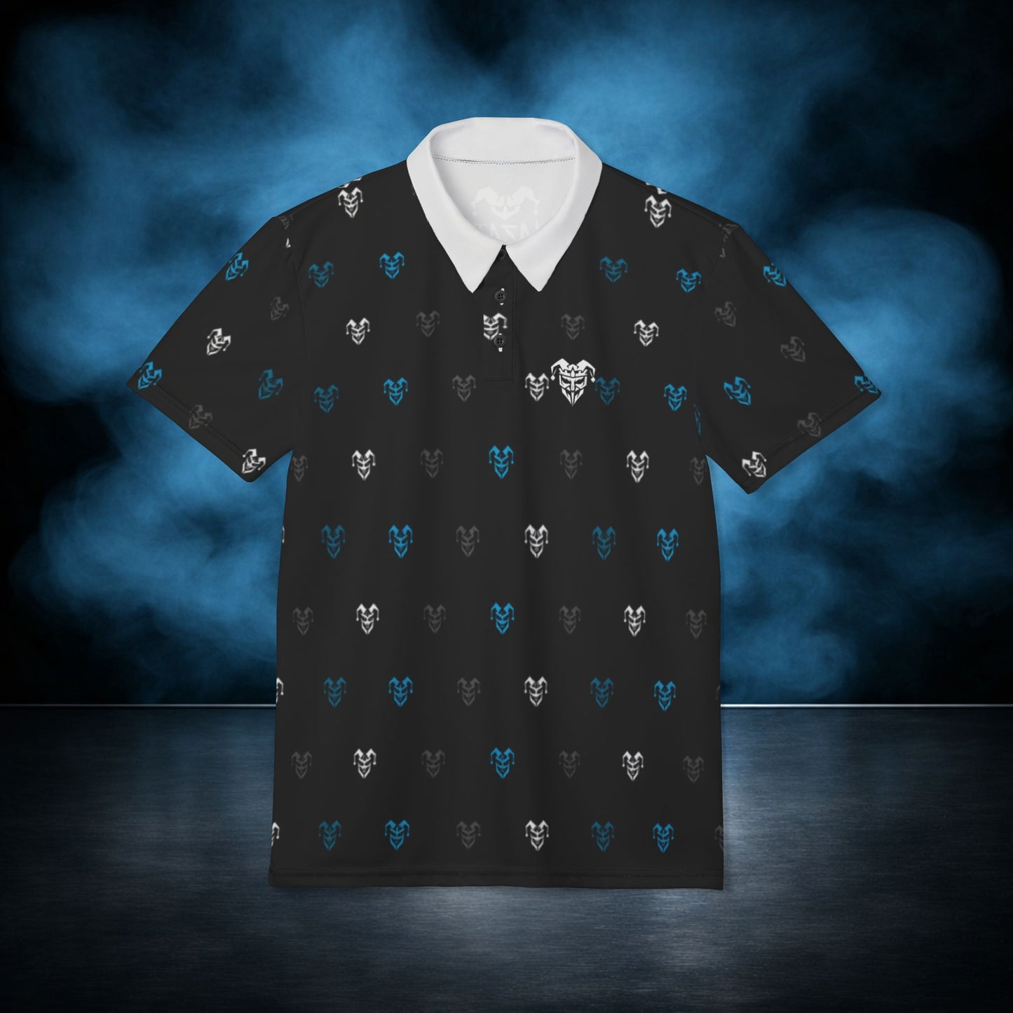 Deviant — Black/White Jester Performance Polo