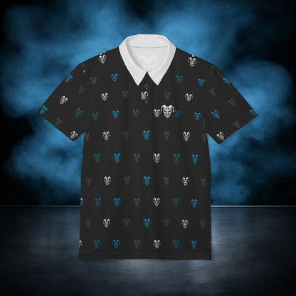 Deviant — Black/White Jester Performance Polo