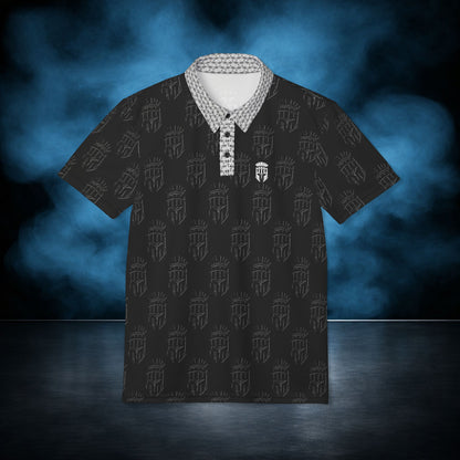 Legion — Black/White Spartan Performance Polo