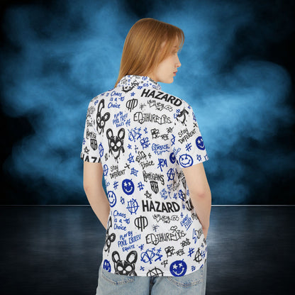 Glacier - White Hazard Graffiti Performance Polo