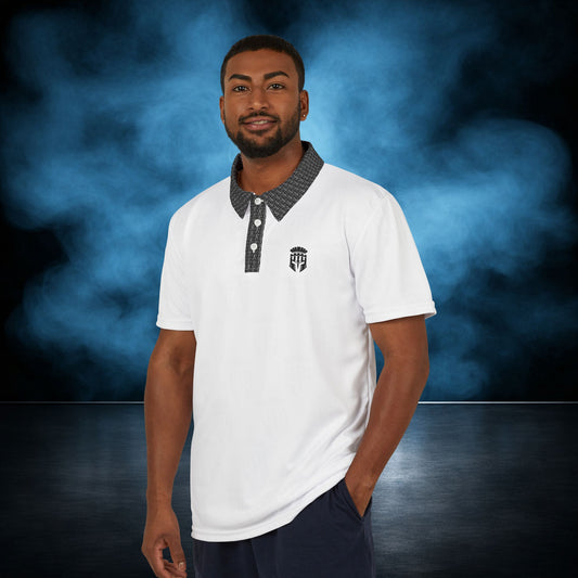 Vanguard — White/Black Spartan Performance Polo
