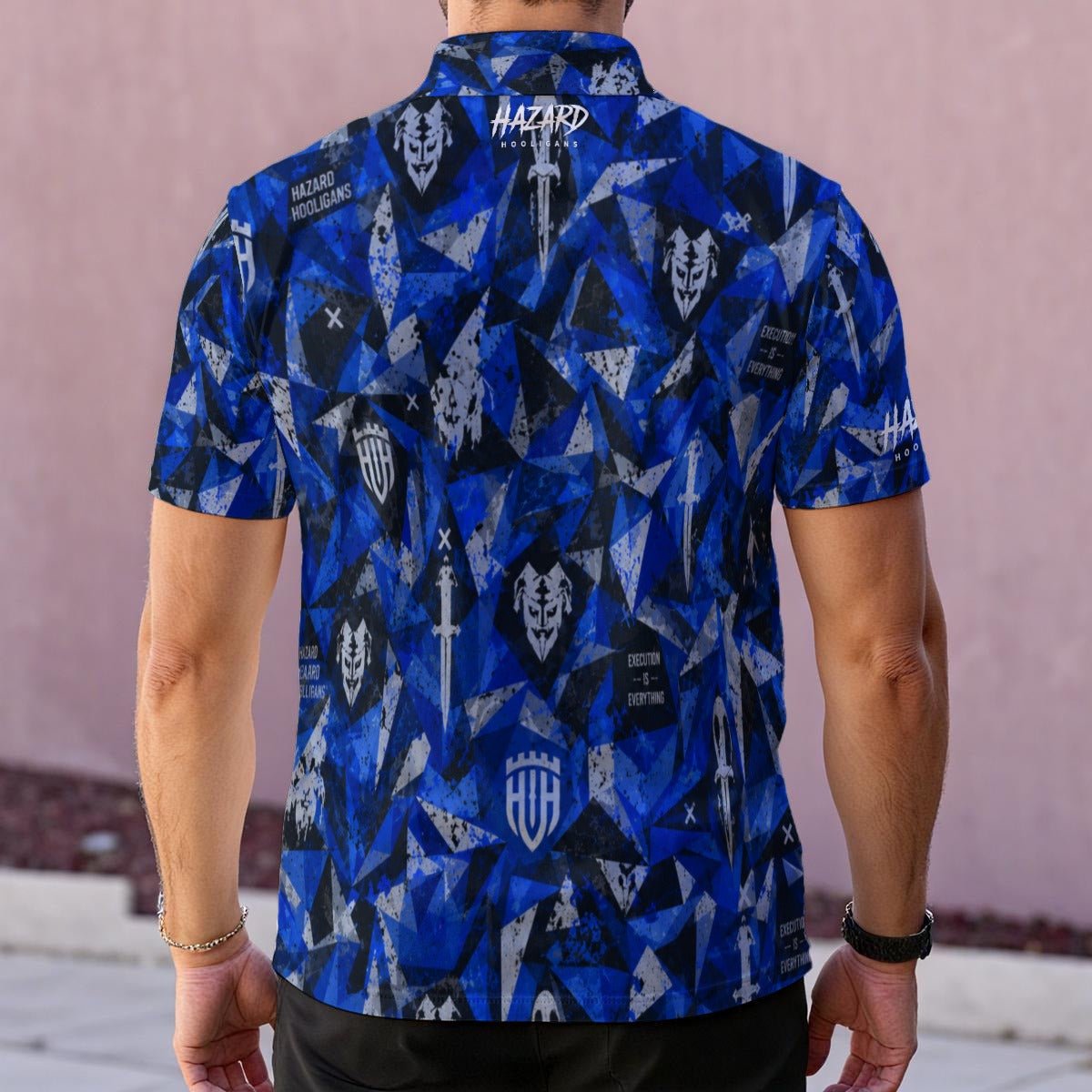 Flashpoint - Blue/Black Camo Performance Polo