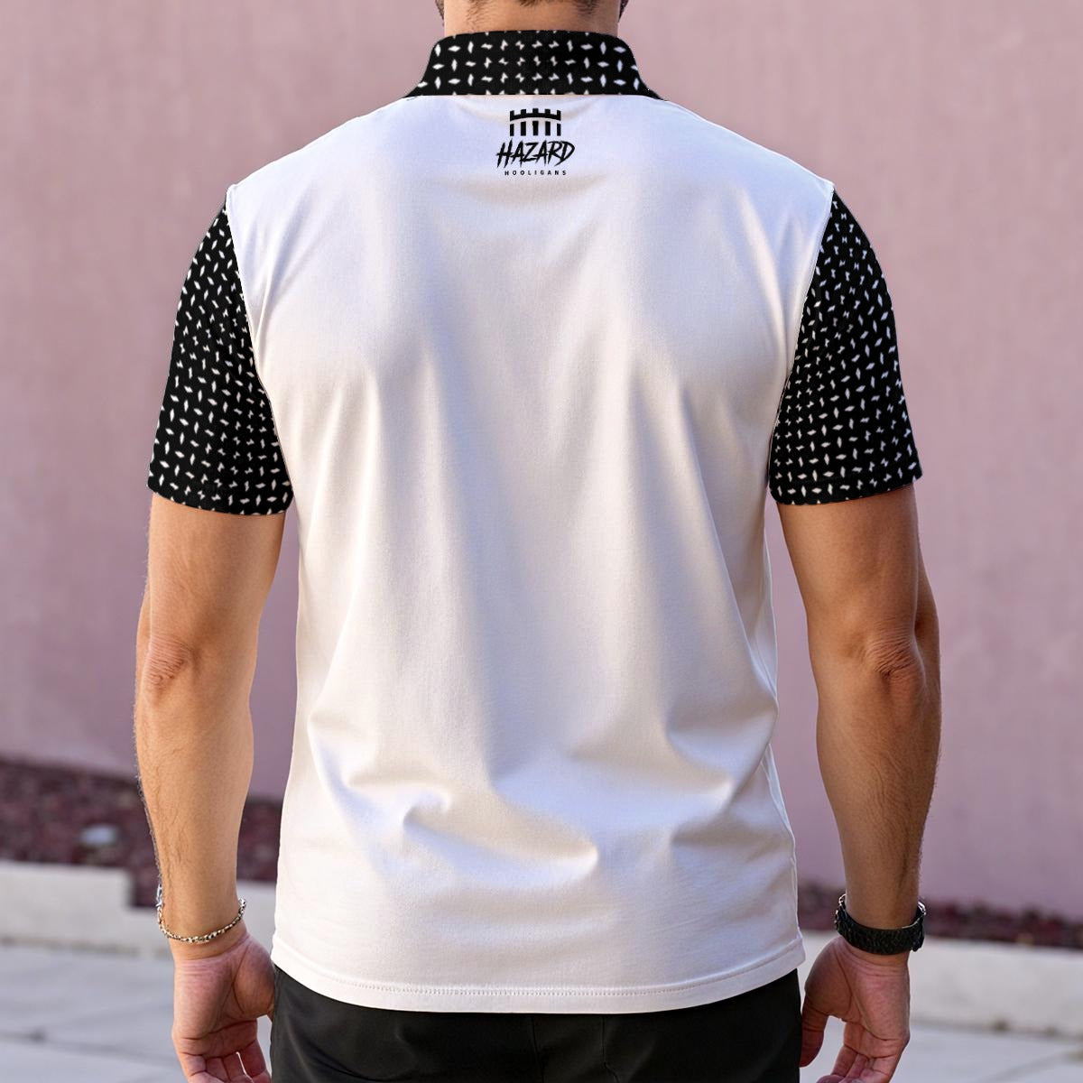 Ruthless — White / Black Hooligan Performance Polo