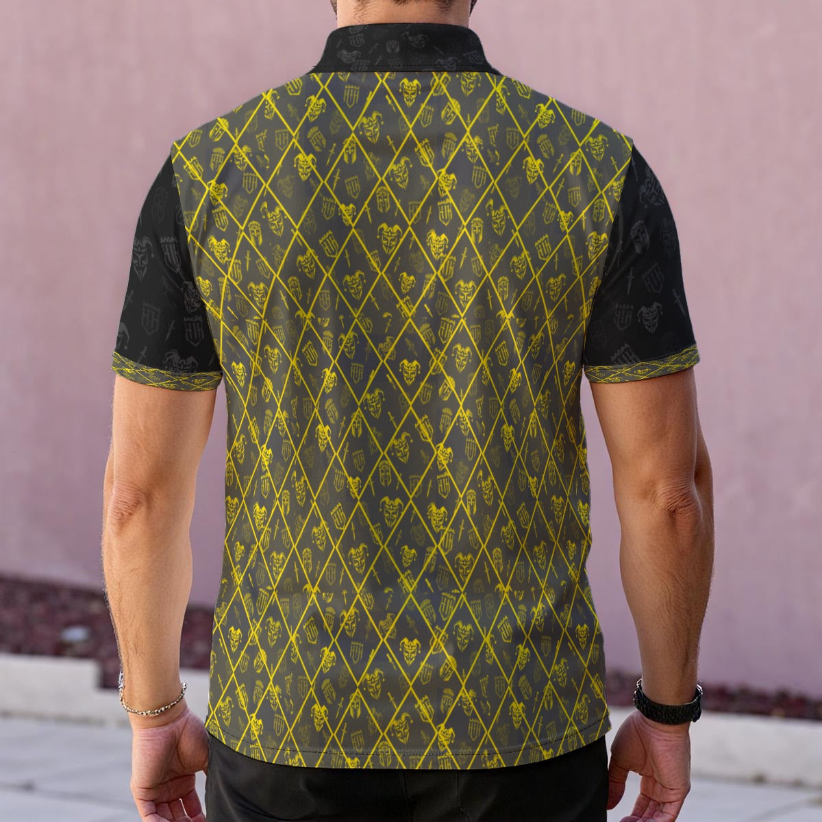 Outlaw — Yellow/Gray Jester Performance Polo
