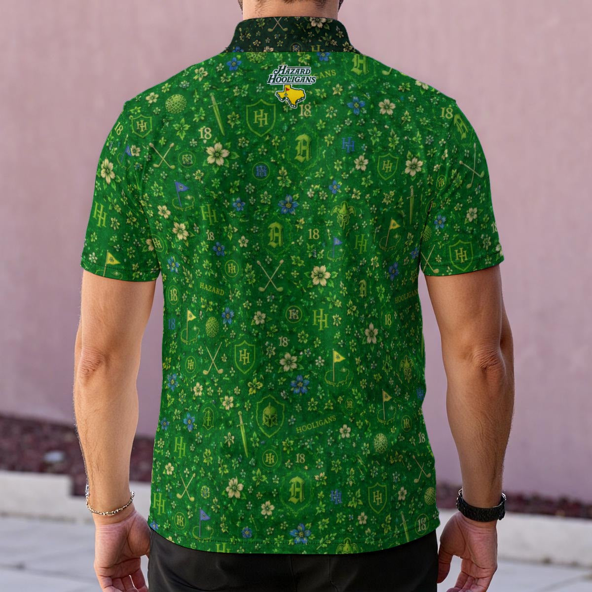 All-Over Print Men's Polo Collar Jersey