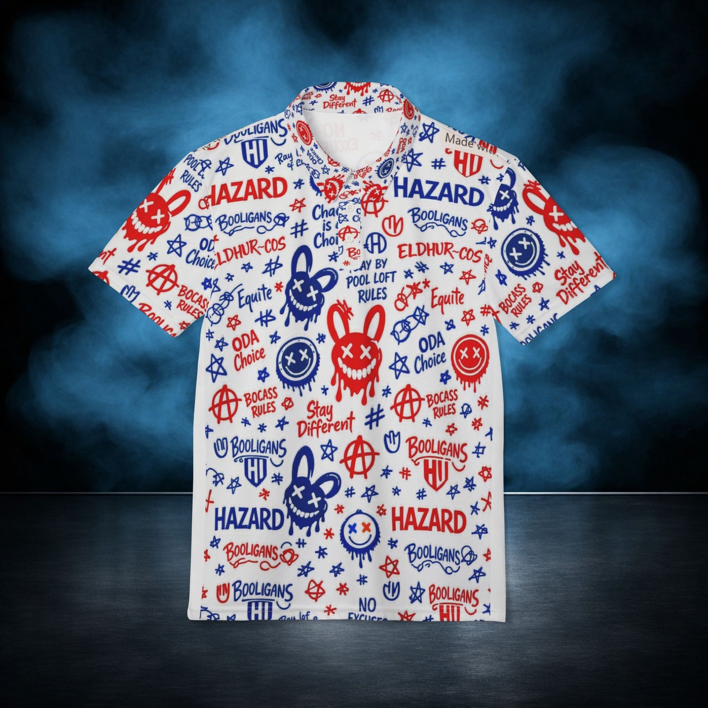 Revolt — Patriotic Hazard Graffiti Performance Polo