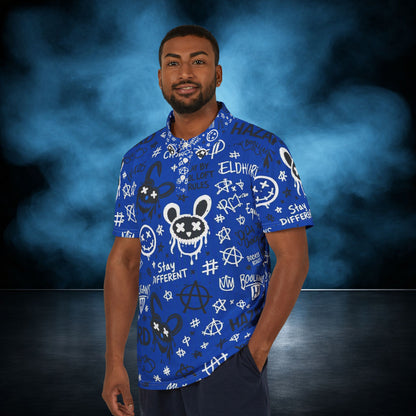 Ruckus — Royal Chaos Hazard Graffiti Performance Polo