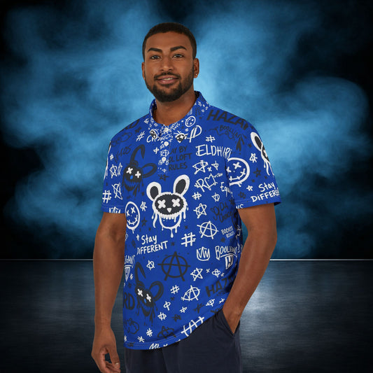 Ruckus — Royal Chaos Hazard Graffiti Performance Polo