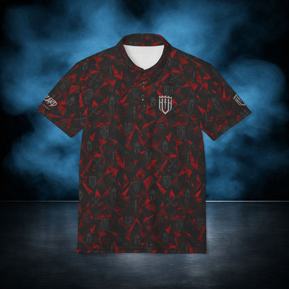 Redline — Red/Black Camo Performance Polo
