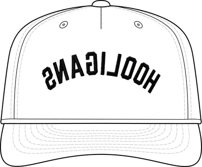 The Hooligan - Embroidered White Snapback