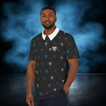 Deviant — Black/White Jester Performance Polo