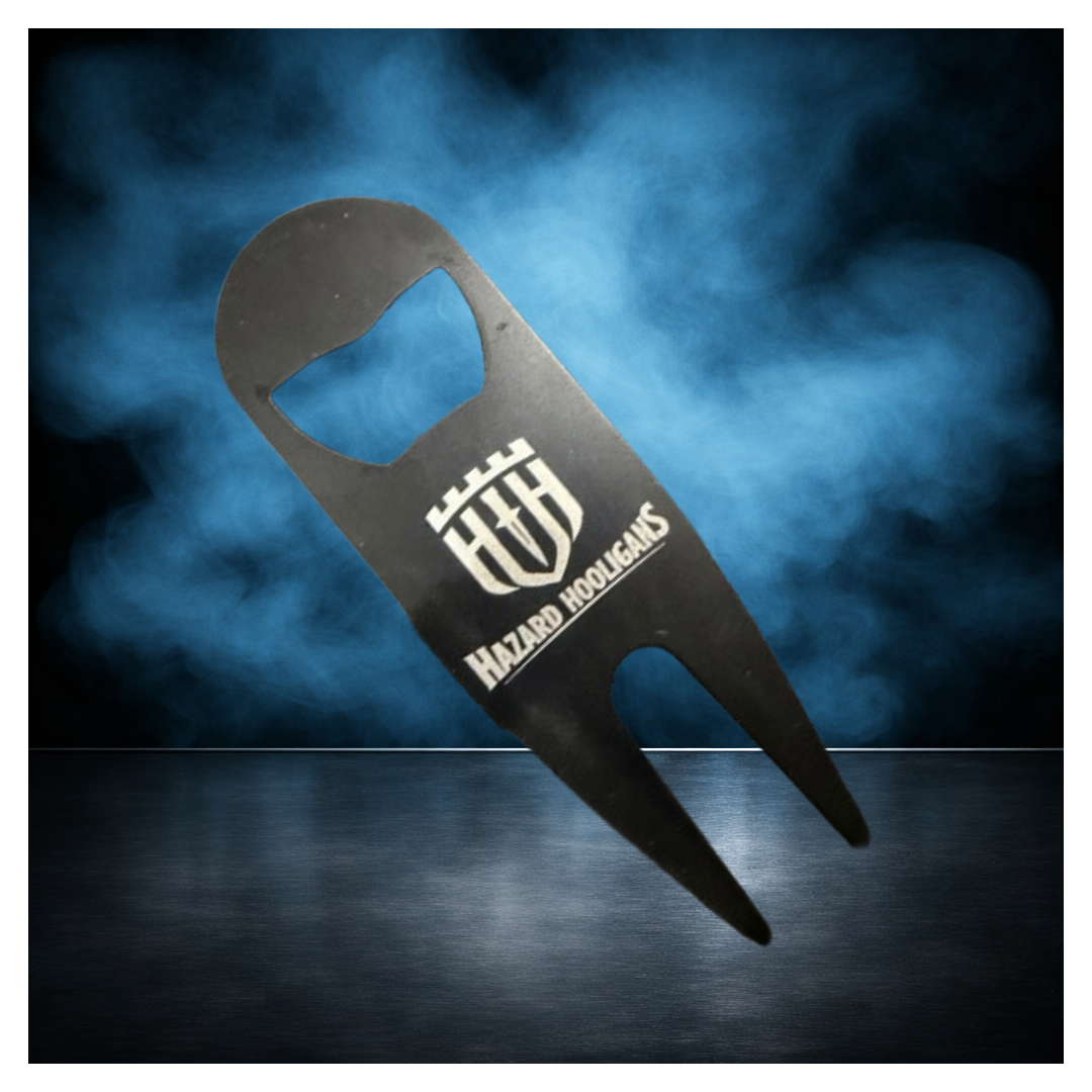 Hazard Hooligans – Stay Dangerous Divot Tool / Bottle Opener