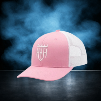Pressure Tested Snapback | Hazard Hooligans Pink and White Hat
