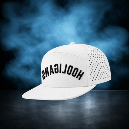 The Hooligan - Embroidered White Snapback