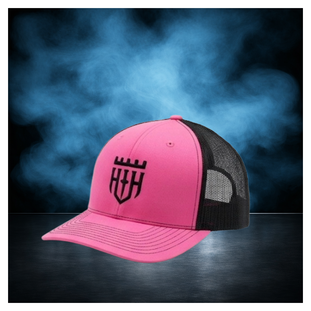 Off Script Snapback | Hazard Hooligans Pink & Black Hat