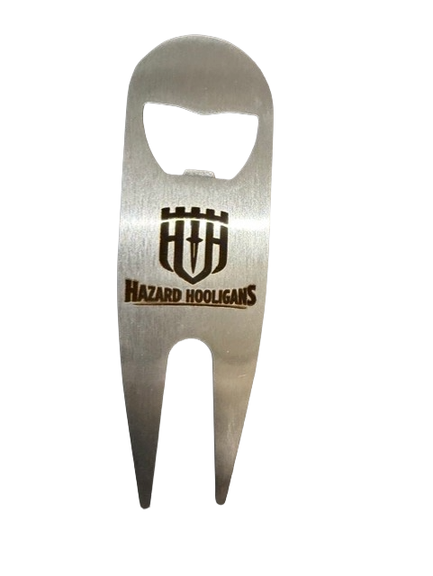 Hazard Hooligans – Stay Dangerous Divot Tool / Bottle Opener
